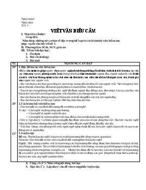 Ngữ văn 12 - Tiết 1 Viết văn biểu cảm